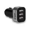 Cargador Argom 3 USB para Auto ARG-AC-0113BK